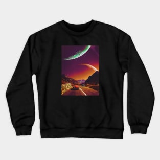 Planetary Route - Retro Futurism Crewneck Sweatshirt